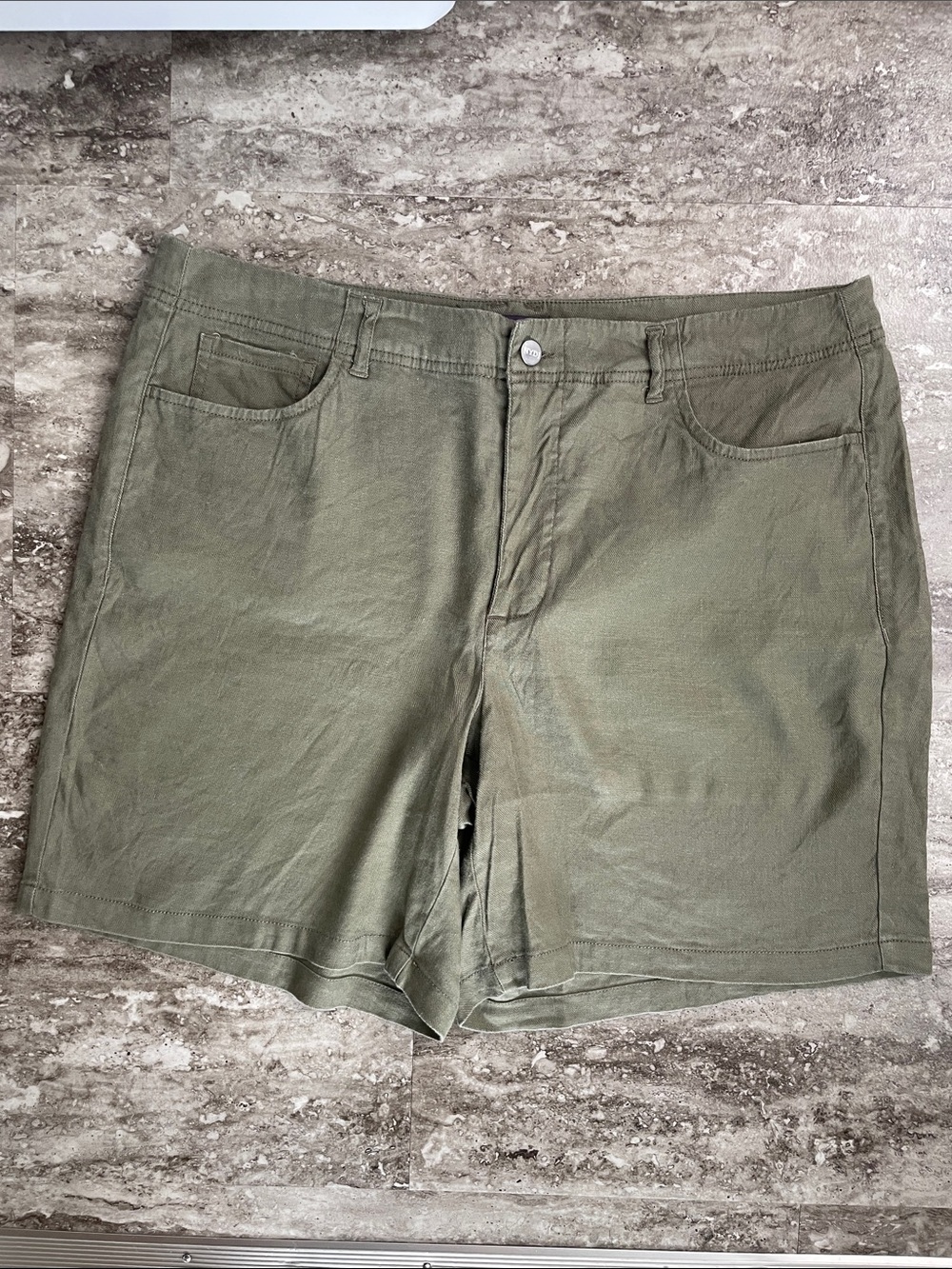 NYDJ Olive Green Bermuda Shorts